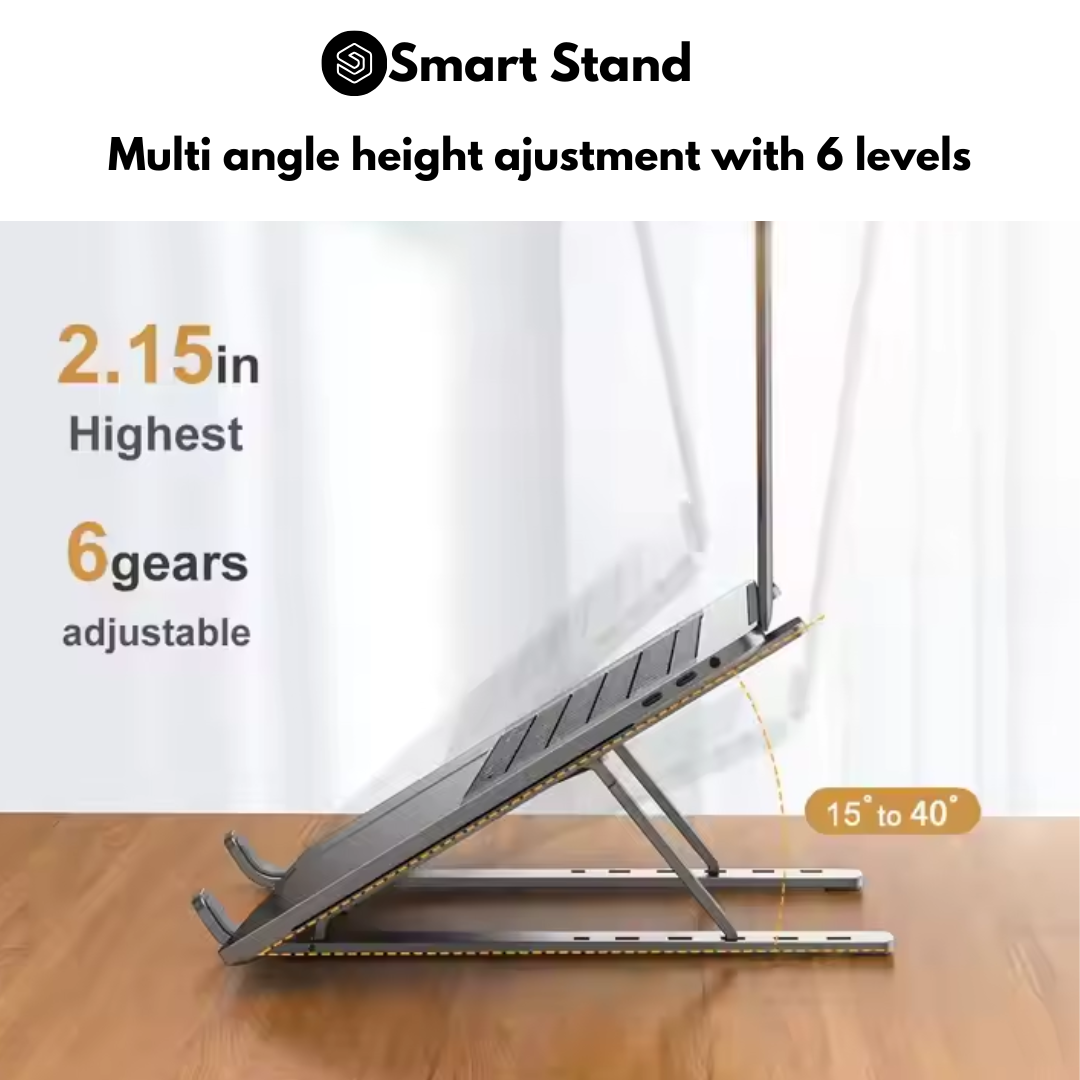 Smart Stand™ Ajustable Aluminum Laptop Stand